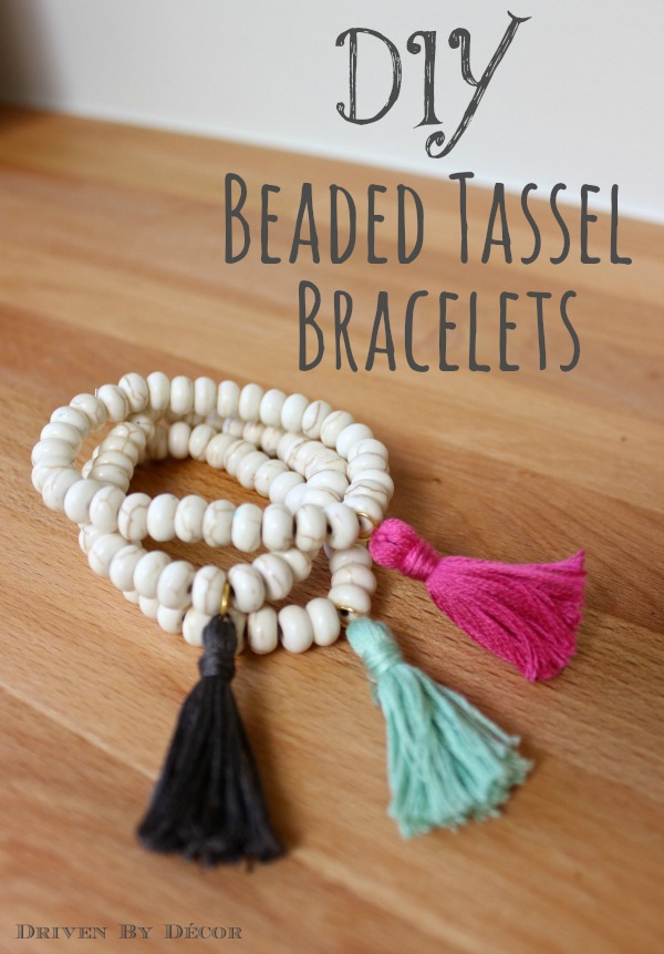 DIY Beaded Tassel Bracelets Driven by Decor