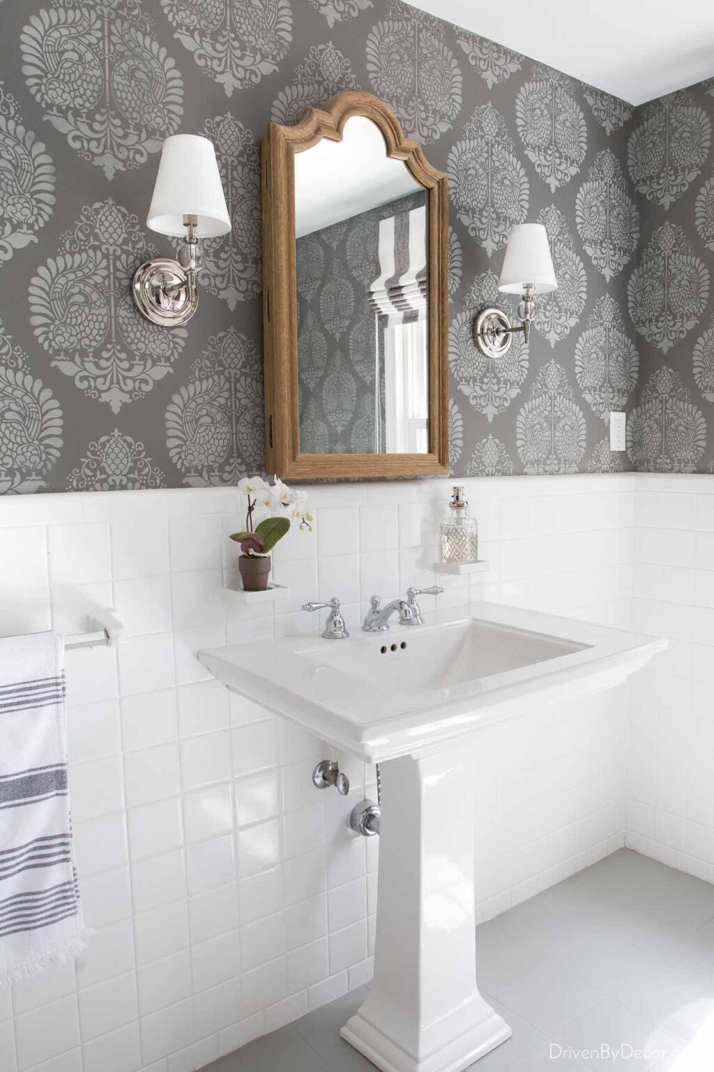 Wallpaper in Bathrooms: Is It a Good Idea?? - Driven by Decor