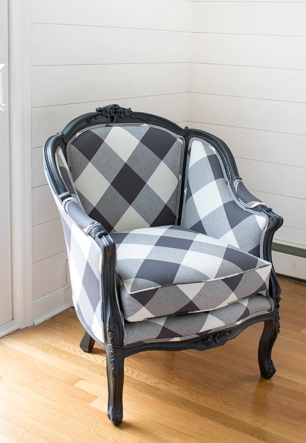 Black And White Buffalo Check Chair Pads Photos