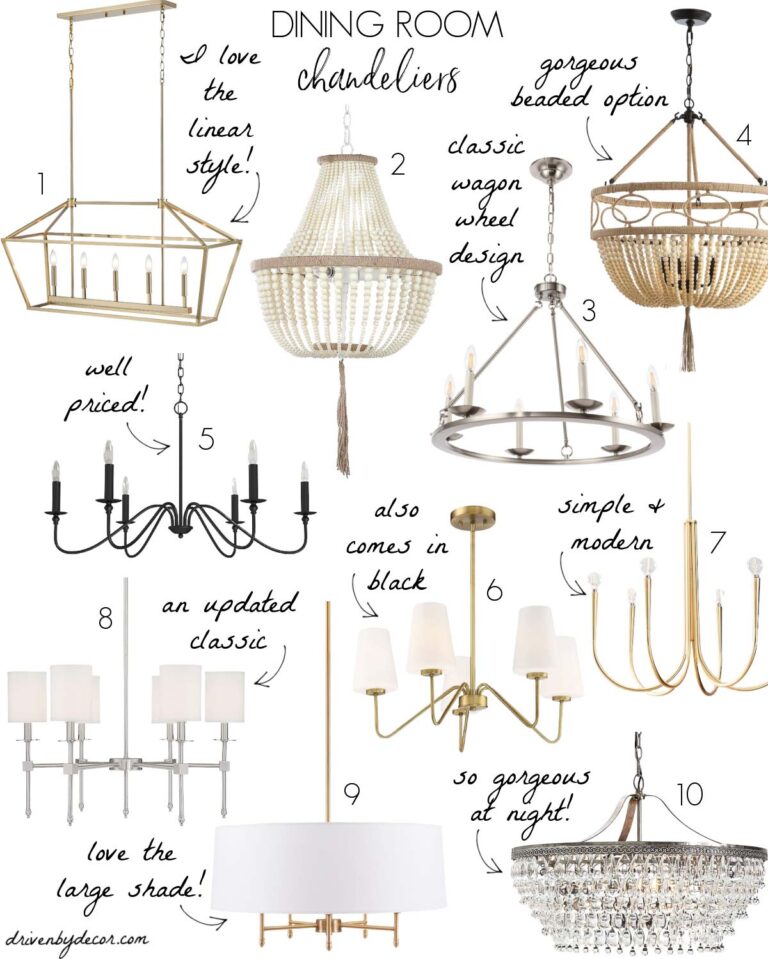 Dining Room Chandeliers: My Ten Favorites! - Driven by Decor