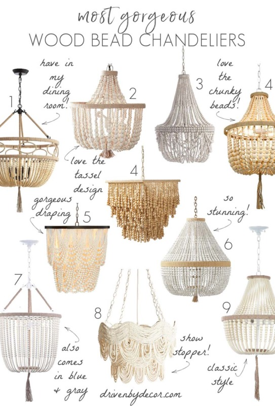 Wood Bead Chandeliers: My Favorites! | Driven by Decor