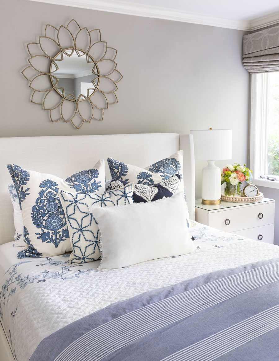 How to Arrange Pillows On a Queen Bed, All handmade home decor including  throw pillow covers