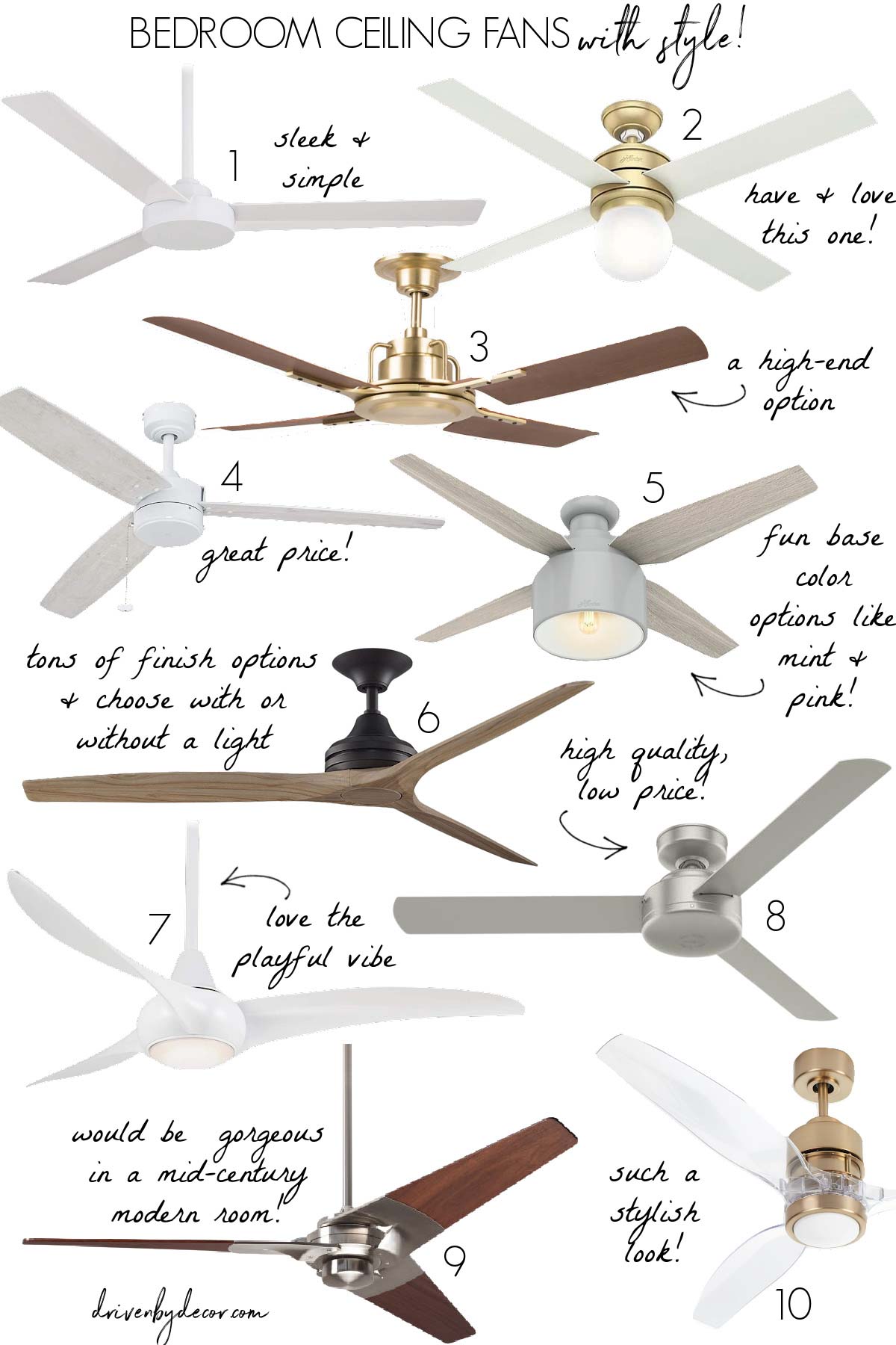 Best Ceiling Fans For Bedrooms: My 10 Favorites! - Driven by Decor