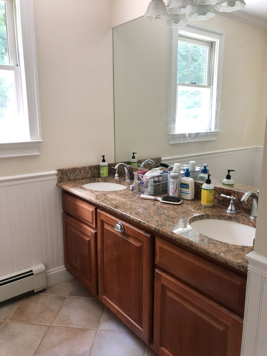 Our Painted Bathroom Vanity The Before After And How To
