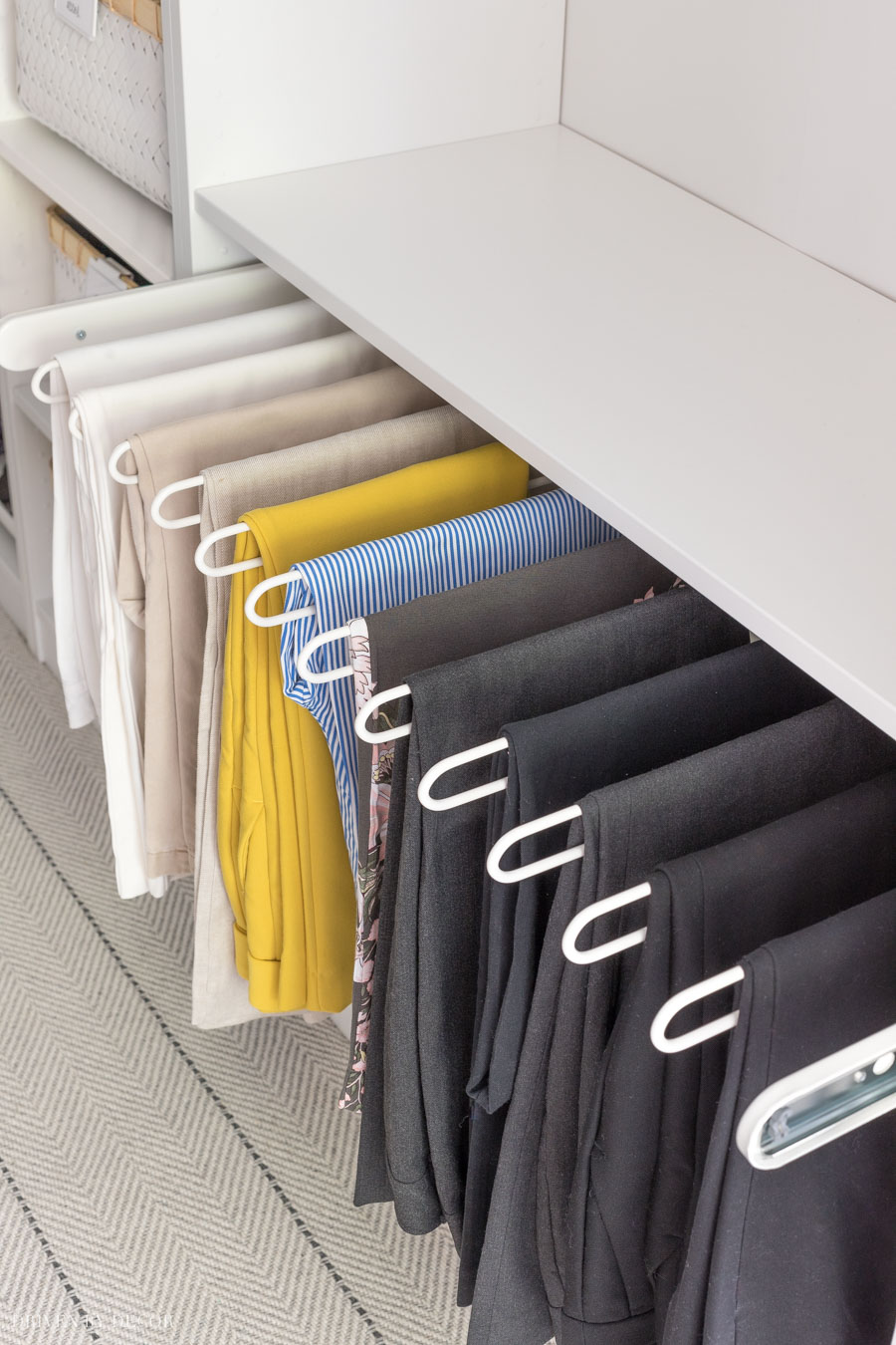 Pull-out Clothes Hanger, Trouser Rack, Extending Rail Wardrobe Storage  Organiser | eBay