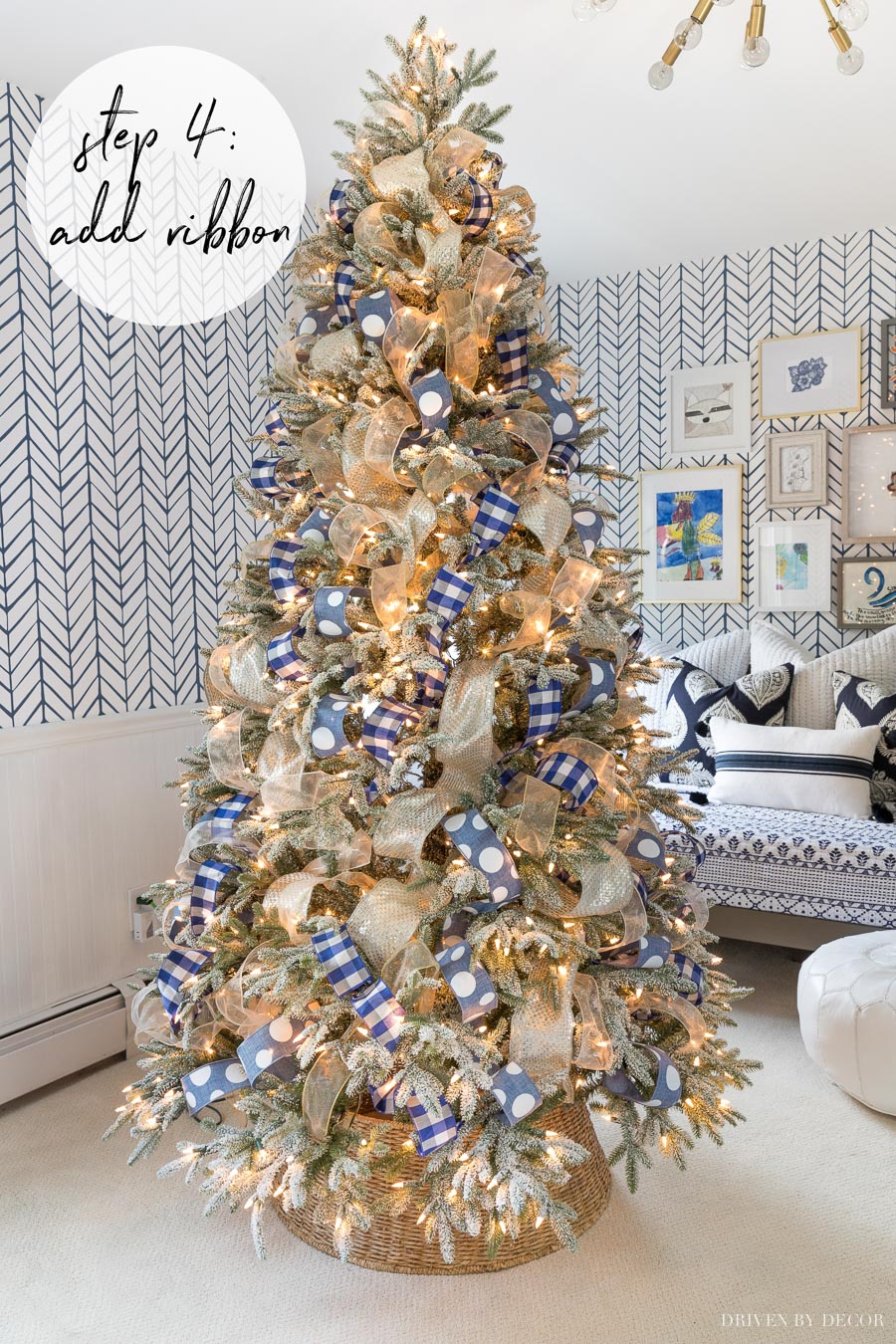 How To Add Ribbon Loops To A Christmas Tree - Full Decorating Tutorial