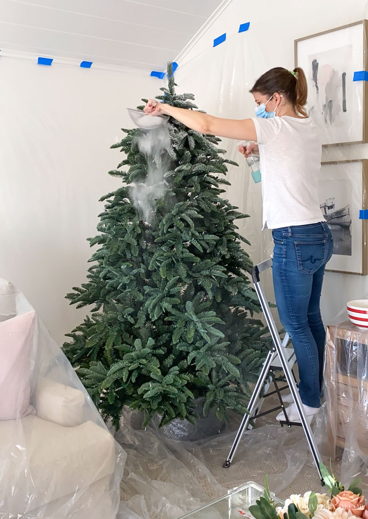 How to Flock a Christmas Tree (Real or Artificial)