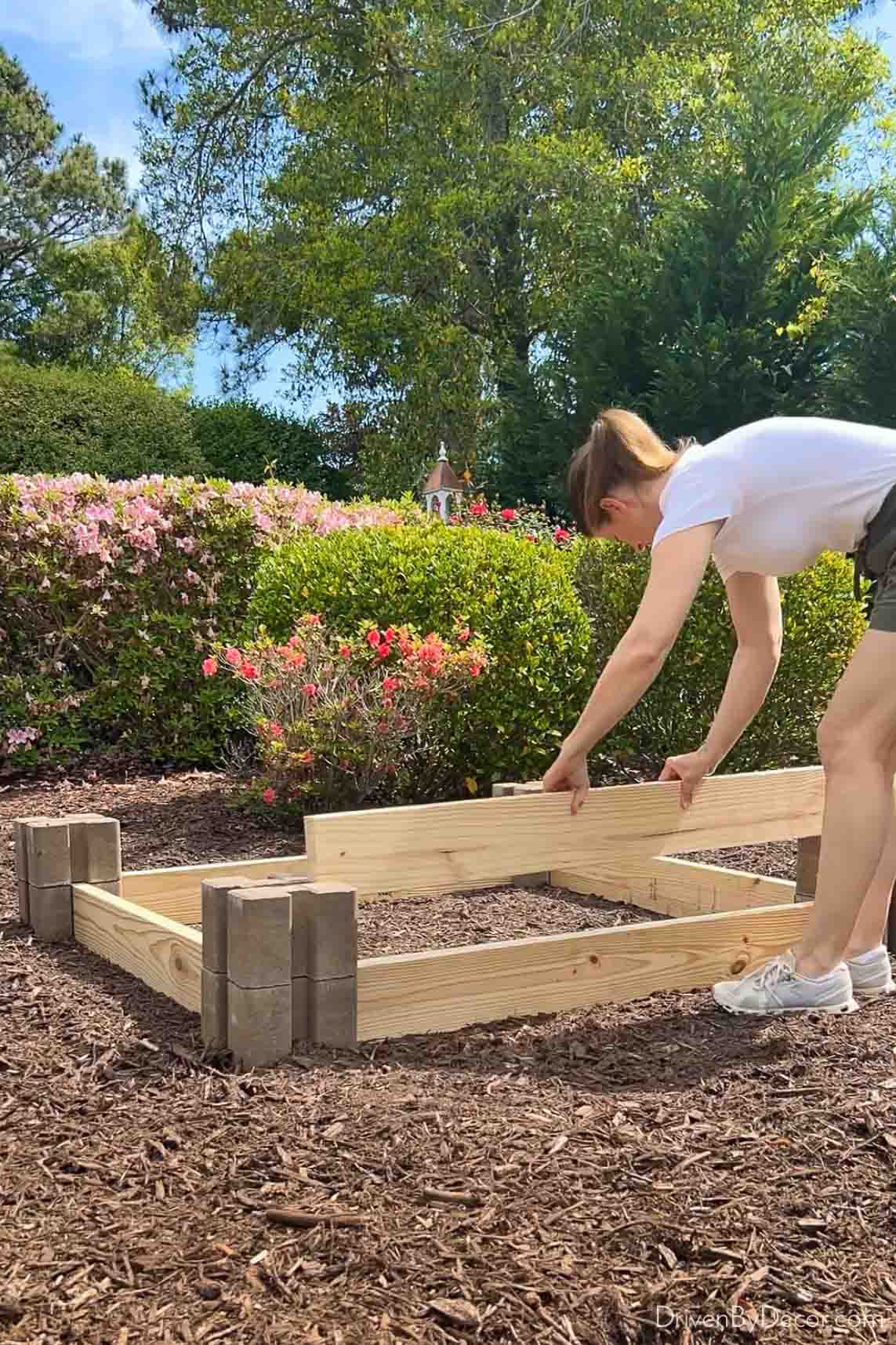 Adding Board Raised Garden Bed 
