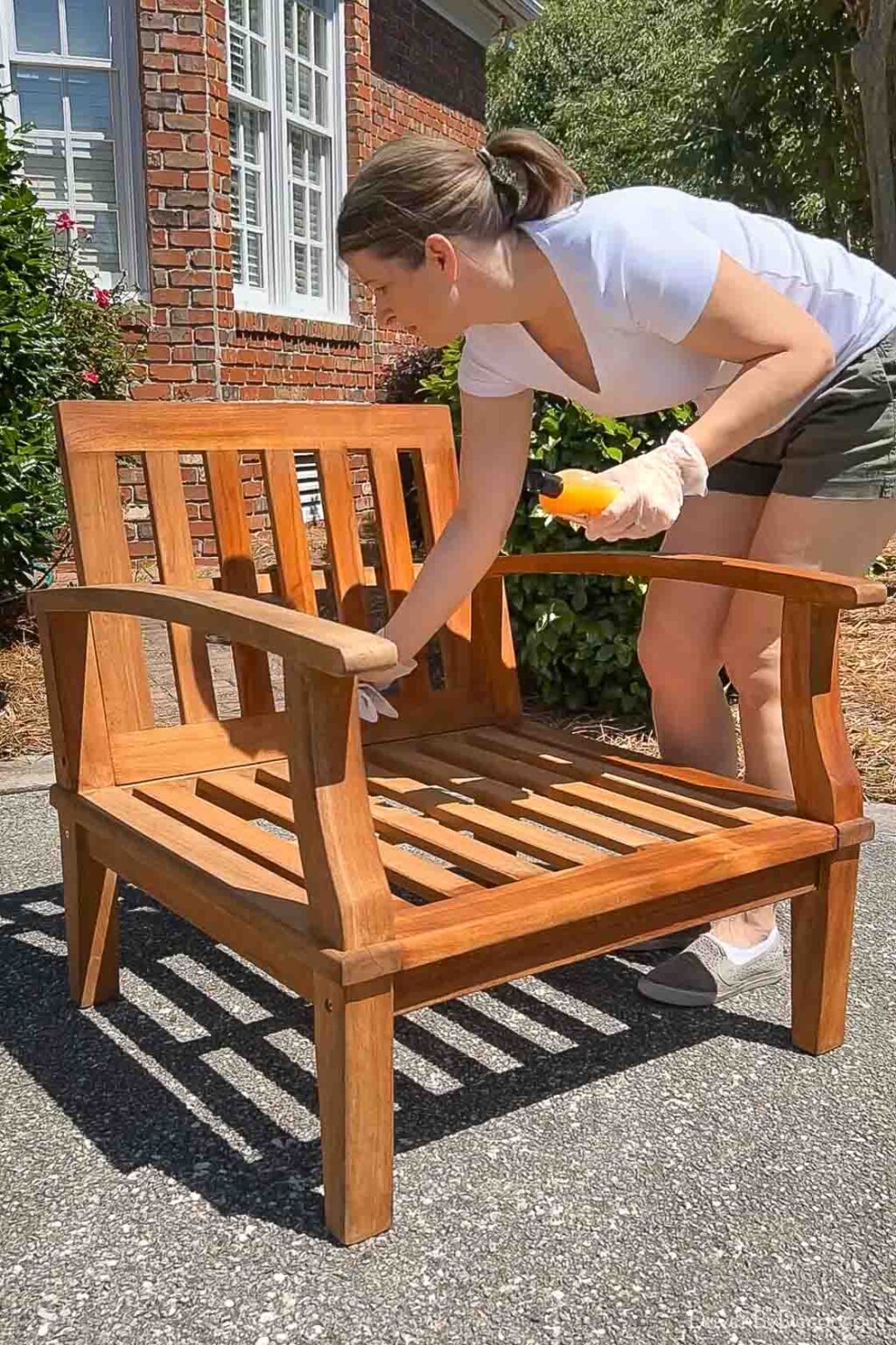 How To Clean Outdoor Cushions And Keep Them Looking Like New   Applying Teak Conditioner 1024x1536 