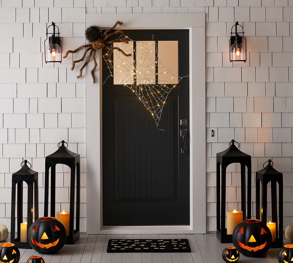 Halloween spider web decoration