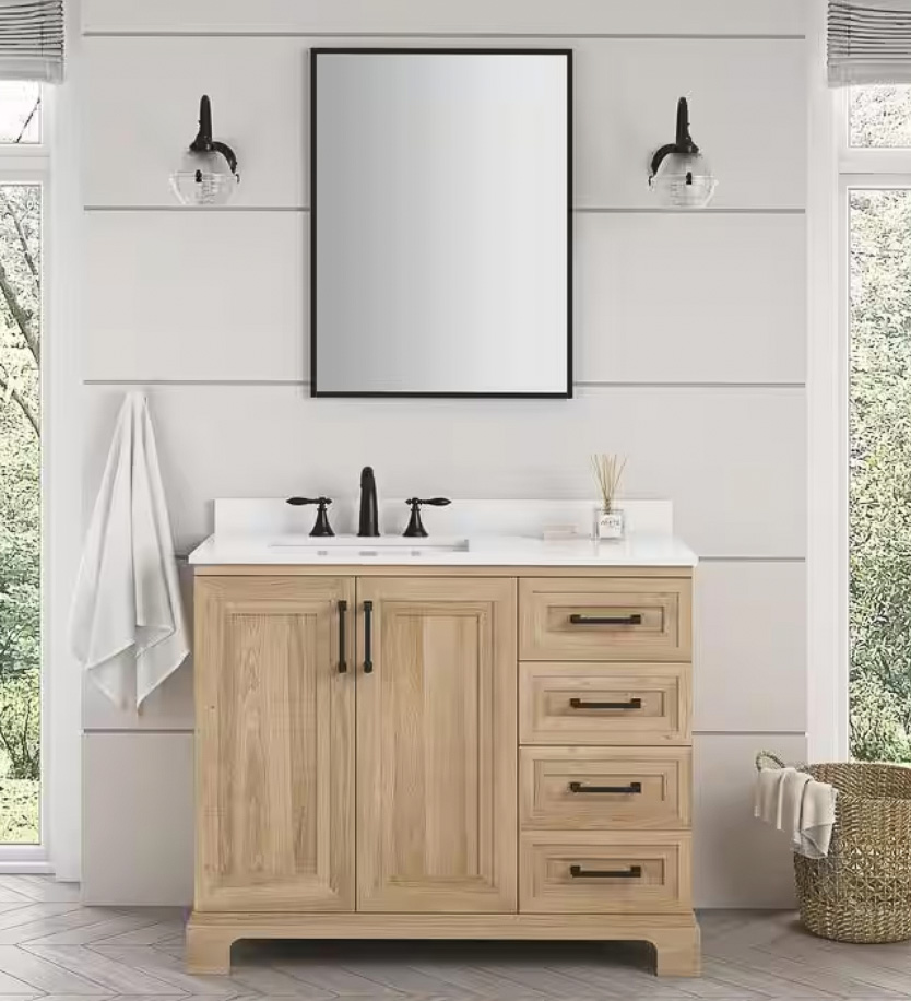 Tocador de baño de madera