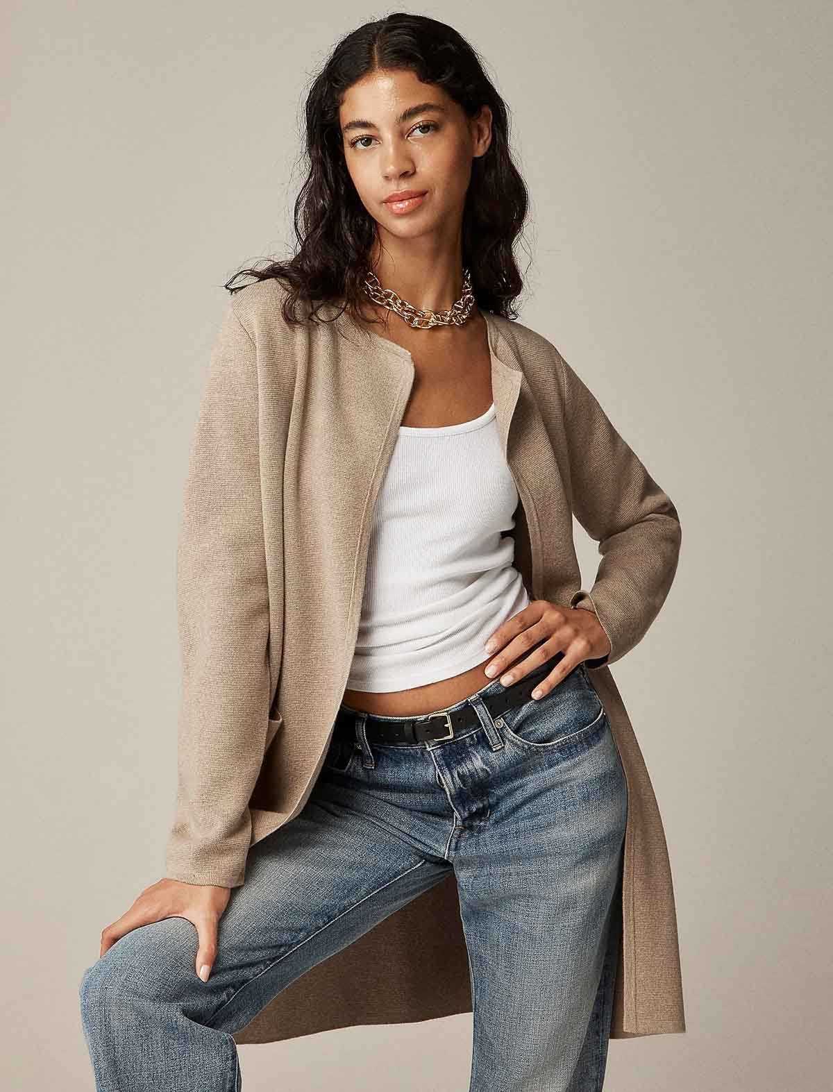 Blazer suéter neutral